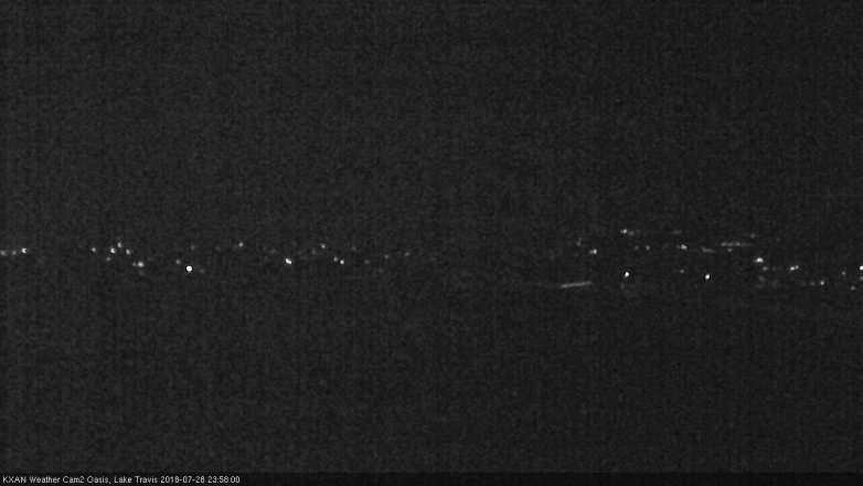 Lake Travis webcam, July 28, 2018 11:00 PM CT