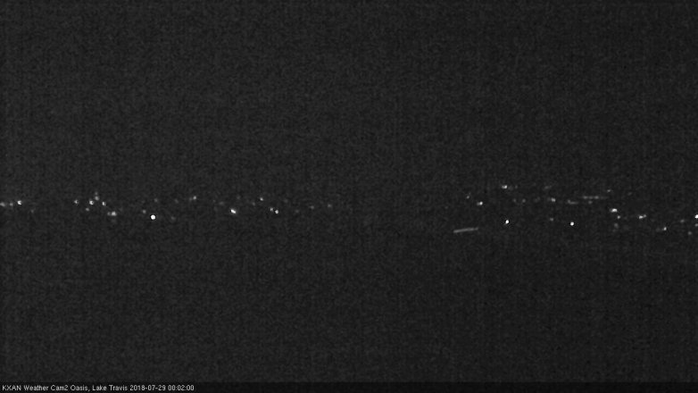 Lake Travis webcam, July 28, 2018 11:05 PM CT
