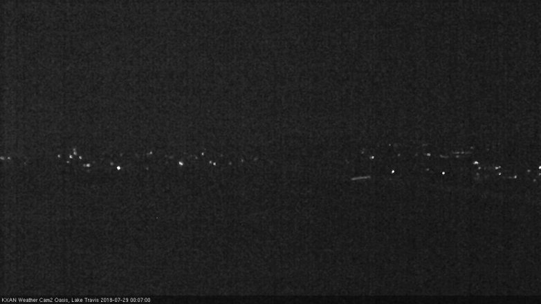 Lake Travis webcam, July 28, 2018 11:10 PM CT