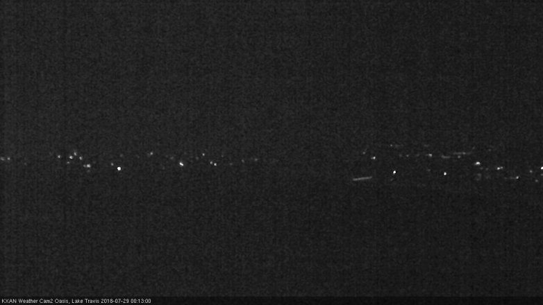 Lake Travis webcam, July 28, 2018 11:15 PM CT