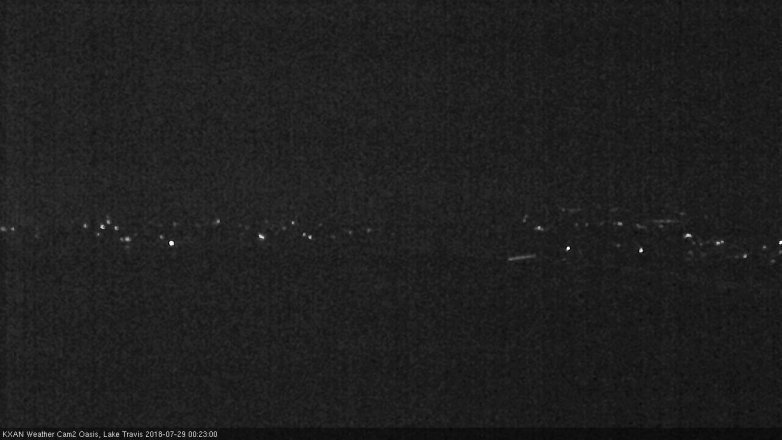 Lake Travis webcam, July 28, 2018 11:25 PM CT