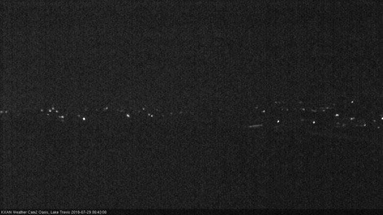Lake Travis webcam, July 28, 2018 11:45 PM CT