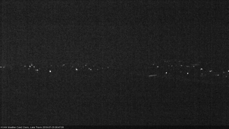 Lake Travis webcam, July 28, 2018 11:50 PM CT
