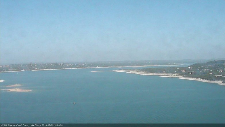 Lake Travis webcam, July 29, 2018 9:05 AM CT