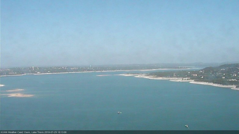 Lake Travis webcam, July 29, 2018 9:15 AM CT