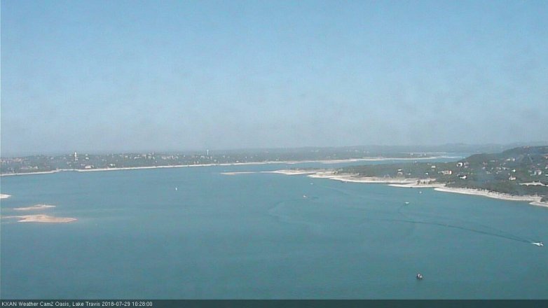 Lake Travis webcam, July 29, 2018 9:30 AM CT