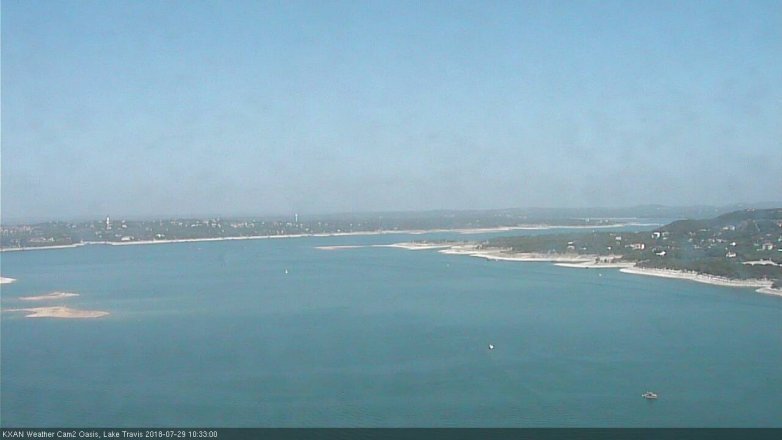 Lake Travis webcam, July 29, 2018 9:35 AM CT