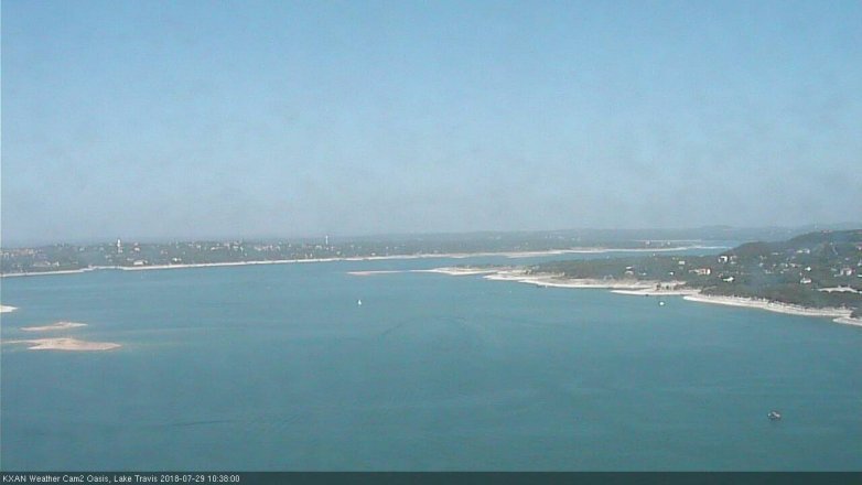 Lake Travis webcam, July 29, 2018 9:40 AM CT