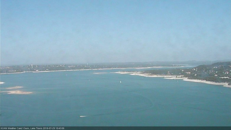 Lake Travis webcam, July 29, 2018 9:45 AM CT