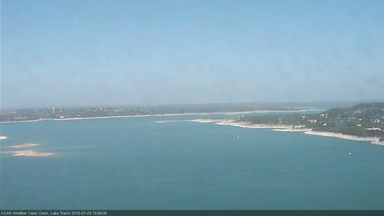 Lake Travis webcam, July 29, 2018 9:50 AM CT