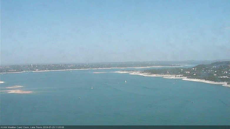 Lake Travis webcam, July 29, 2018 10:05 AM CT