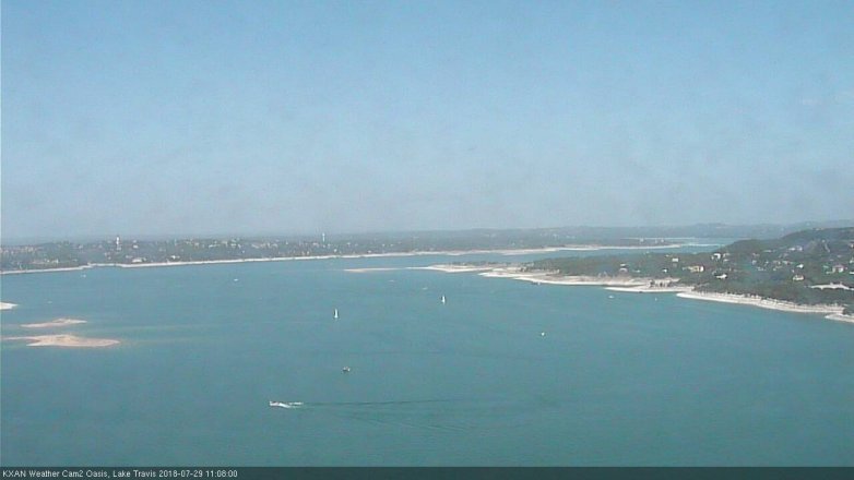 Lake Travis webcam, July 29, 2018 10:10 AM CT