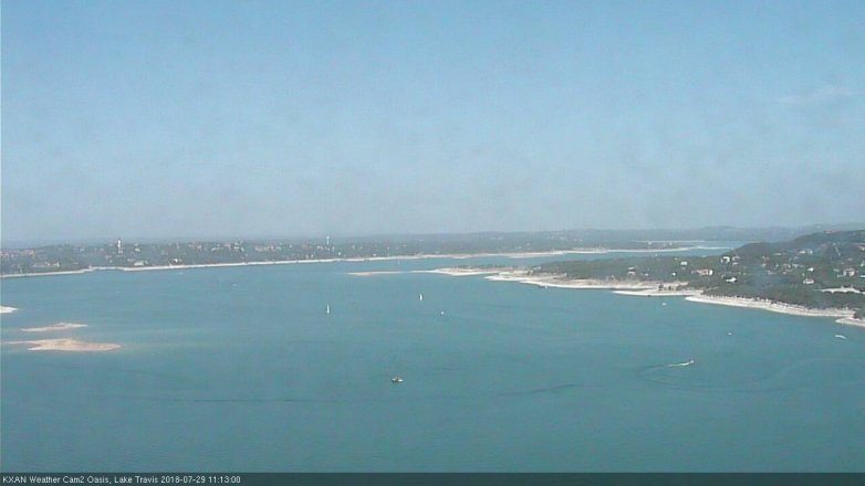 Lake Travis webcam, July 29, 2018 10:15 AM CT