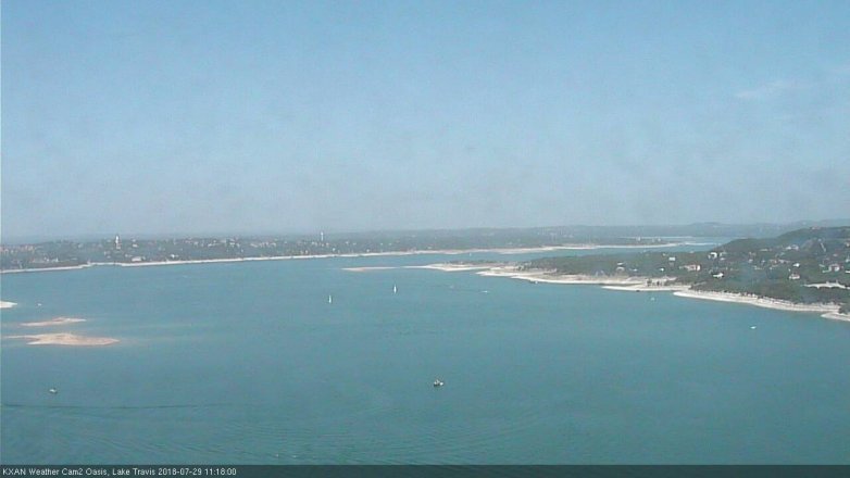 Lake Travis webcam, July 29, 2018 10:20 AM CT