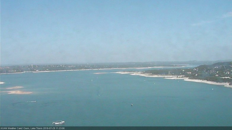 Lake Travis webcam, July 29, 2018 10:25 AM CT