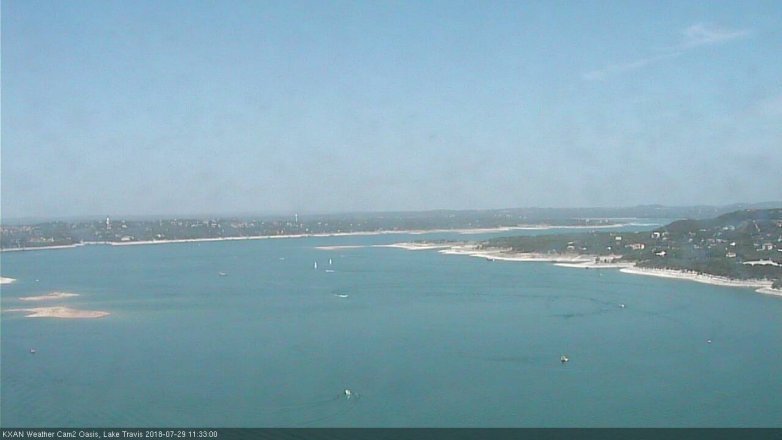 Lake Travis webcam, July 29, 2018 10:35 AM CT