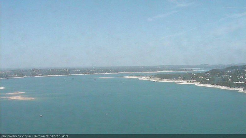 Lake Travis webcam, July 29, 2018 10:50 AM CT