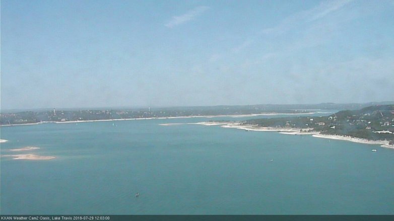 Lake Travis webcam, July 29, 2018 11:05 AM CT