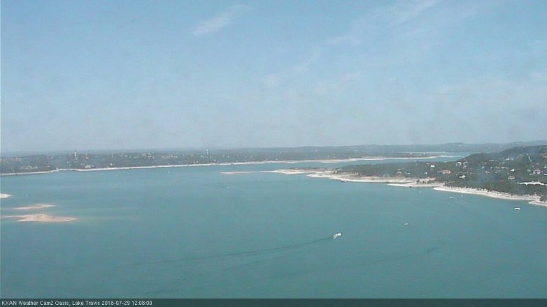 Lake Travis webcam, July 29, 2018 11:10 AM CT