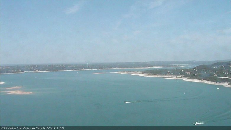 Lake Travis webcam, July 29, 2018 11:15 AM CT