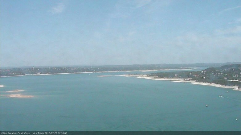 Lake Travis webcam, July 29, 2018 11:20 AM CT