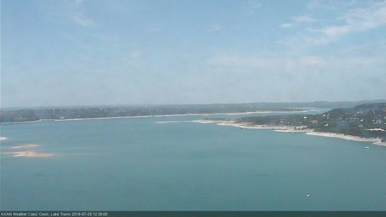 Lake Travis webcam, July 29, 2018 11:40 AM CT