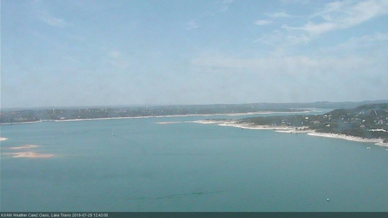 Lake Travis webcam, July 29, 2018 11:45 AM CT
