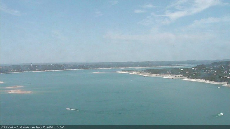 Lake Travis webcam, July 29, 2018 11:50 AM CT