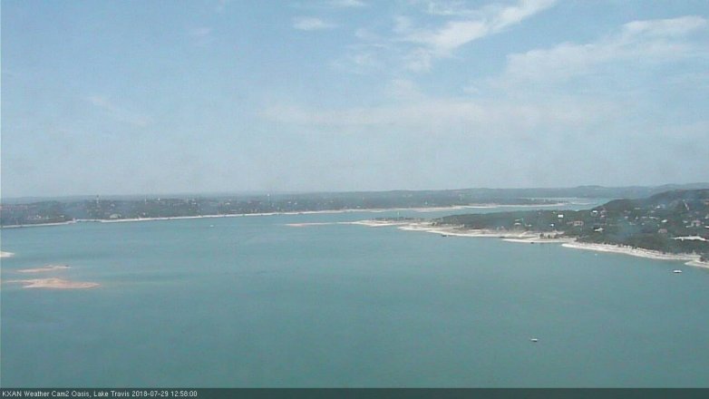Lake Travis webcam, July 29, 2018 12:00 PM CT