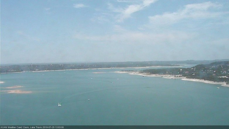 Lake Travis webcam, July 29, 2018 12:05 PM CT