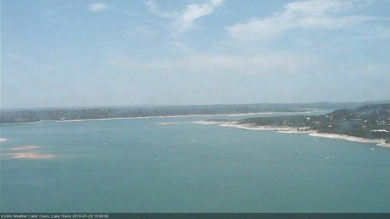 Lake Travis webcam, July 29, 2018 12:10 PM CT