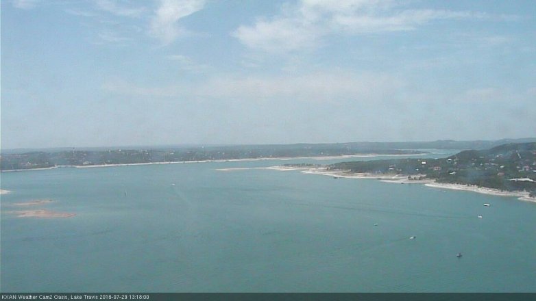 Lake Travis webcam, July 29, 2018 12:20 PM CT