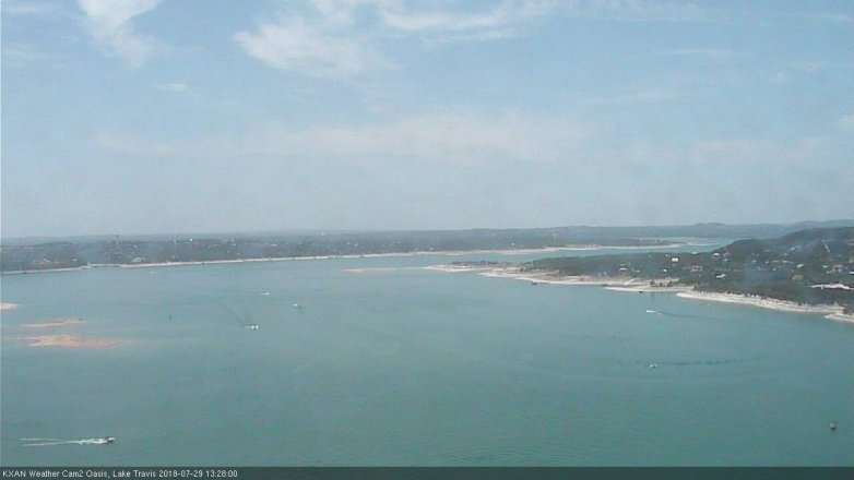 Lake Travis webcam, July 29, 2018 12:30 PM CT