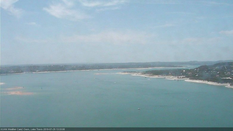 Lake Travis webcam, July 29, 2018 12:35 PM CT