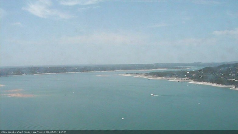 Lake Travis webcam, July 29, 2018 12:40 PM CT