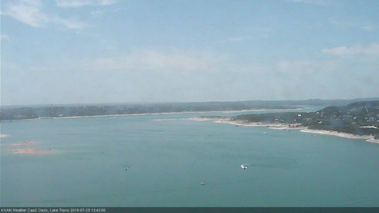 Lake Travis webcam, July 29, 2018 12:45 PM CT