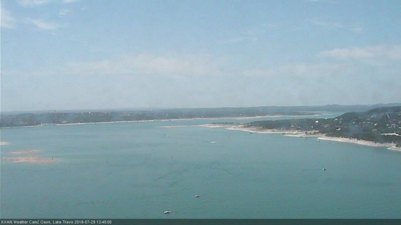 Lake Travis webcam, July 29, 2018 12:50 PM CT