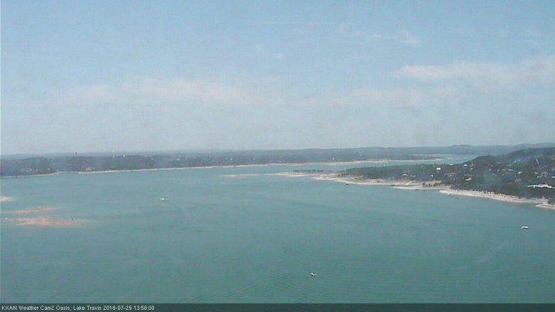 Lake Travis webcam, July 29, 2018 1:00 PM CT