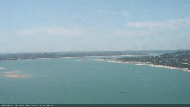 Lake Travis webcam, July 29, 2018 1:05 PM CT