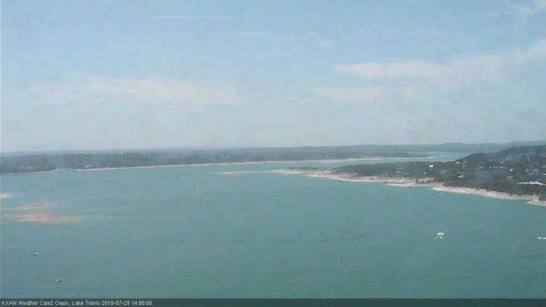 Lake Travis webcam, July 29, 2018 1:10 PM CT