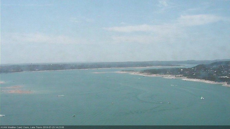 Lake Travis webcam, July 29, 2018 1:25 PM CT
