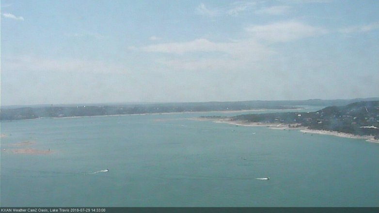 Lake Travis webcam, July 29, 2018 1:35 PM CT