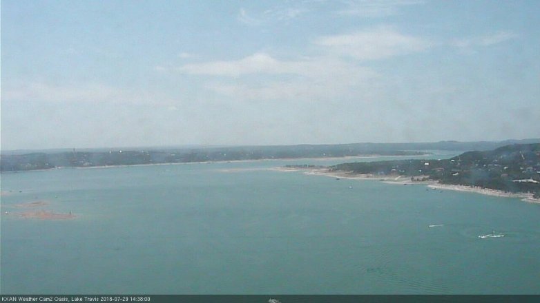 Lake Travis webcam, July 29, 2018 1:40 PM CT