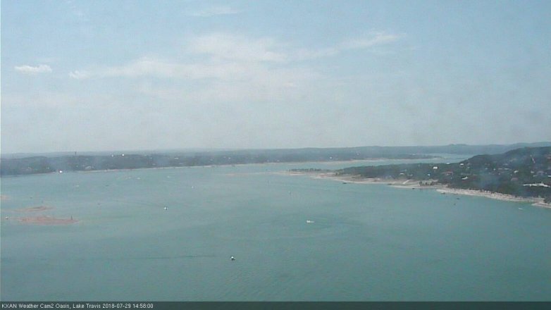 Lake Travis webcam, July 29, 2018 2:00 PM CT
