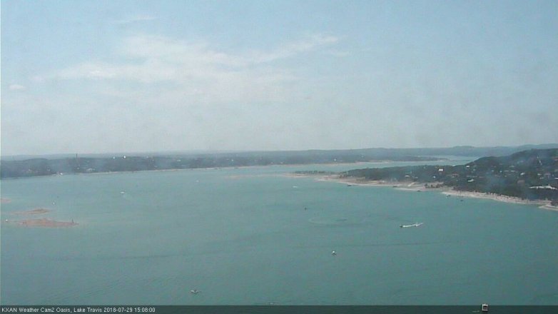Lake Travis webcam, July 29, 2018 2:10 PM CT