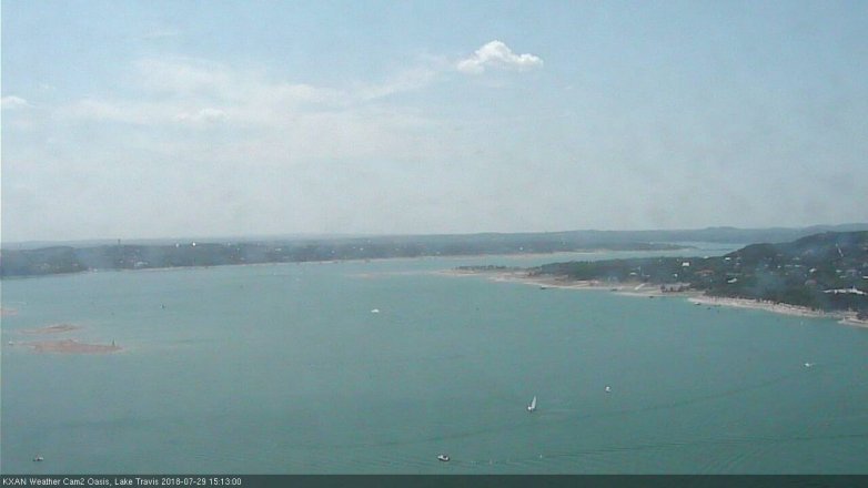 Lake Travis webcam, July 29, 2018 2:15 PM CT