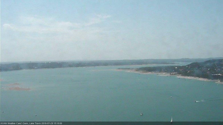 Lake Travis webcam, July 29, 2018 2:20 PM CT