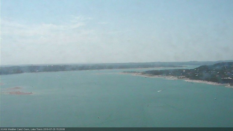 Lake Travis webcam, July 29, 2018 2:30 PM CT