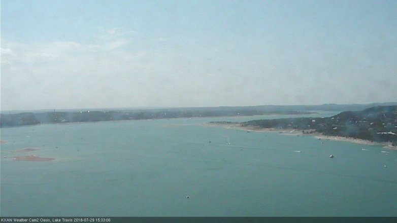Lake Travis webcam, July 29, 2018 2:35 PM CT
