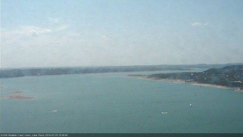 Lake Travis webcam, July 29, 2018 2:40 PM CT